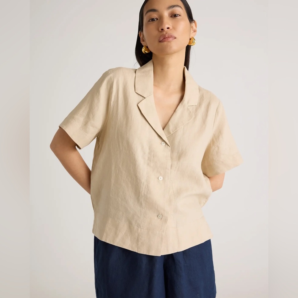 Quince European Linen top, size small.